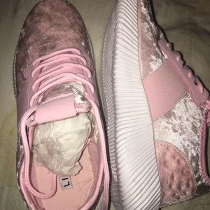 Pink Velvet Tennis shoes